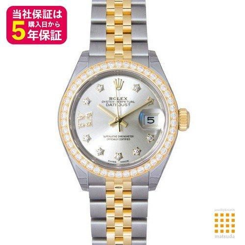 ROLEX バックル シルバー ロレックス 279383RBR デイトジャスト 28 シルバー 9Pスター・IX