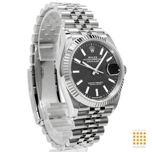 ロレックス 126234 デイトジャスト 36 ブライトブラック ジュビリーブレス