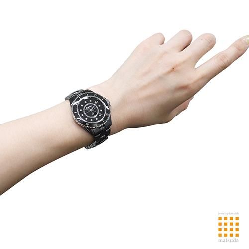 シャネル J12 12Pダイヤ 33mm 腕時計 H5701 ブラックセラミック