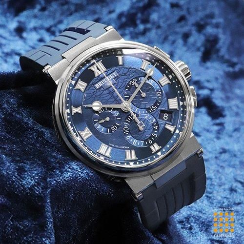 ブレゲマリーン 5527用（クロノグラフ）純正ラバーベルト（ブラック