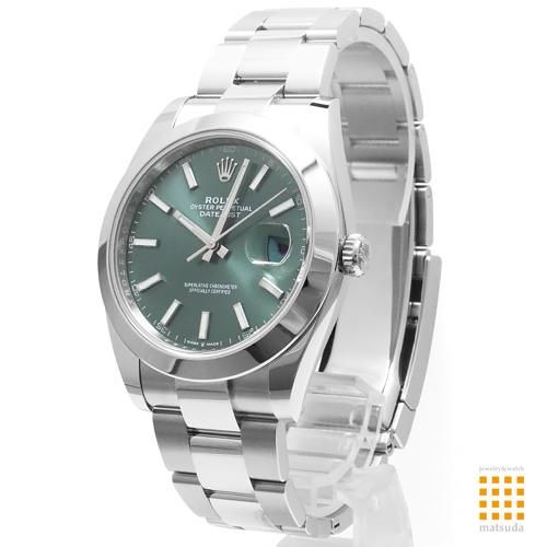 ロレックス 126300 デイトジャスト 41 ミントグリーン オイスター