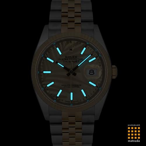 ロレックス 126233 デイトジャスト 36 ゴールデン パームモチーフ