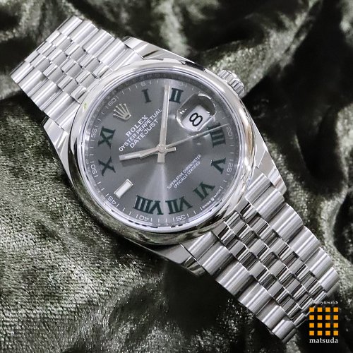 ロレックス デイトジャスト36 126200 ROLEX 腕時計 スレート文字盤