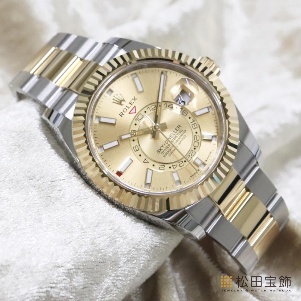 タンザニア産　タンザニアヒラズカナブン　45mm ロレックス スカイドゥエラー 336933 [オイスターブレスレット