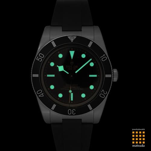 TUDOR black bay 54 79000n ラバー Tudor Black Bay 54 Automatic Black Dial Rubber Strap Men's