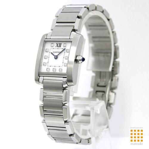 カルティエ タンクフランセーズ WE110006 SM SS 11Pダイヤ カルティエ タンクフランセーズ WE110006 SM SS 11Pダイヤ