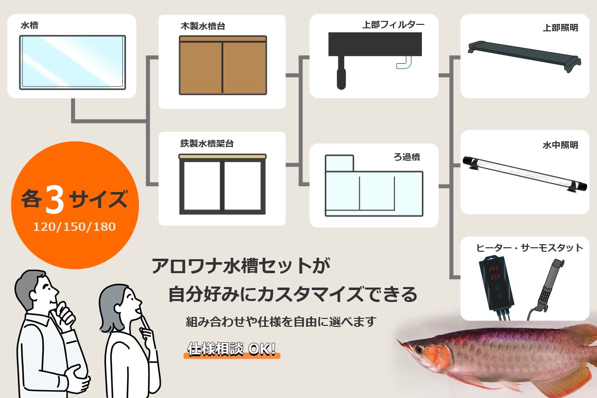 アロワナ水槽セット一覧｜水槽のプロおすすめのアロワナ飼育水槽｜東京 