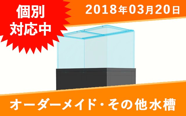 オーダーメイド アクリル水槽セット（1200mm、水槽台、ポンプ付き上部