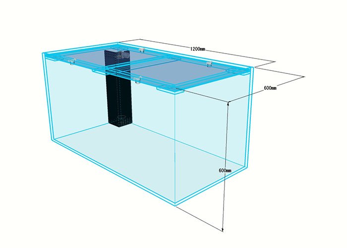 120cmアロワナ水槽セット（鉄製水槽架台）※別途送料がかかります　 - オーダーメイド水槽は東京アクアガーデンオンラインショップ