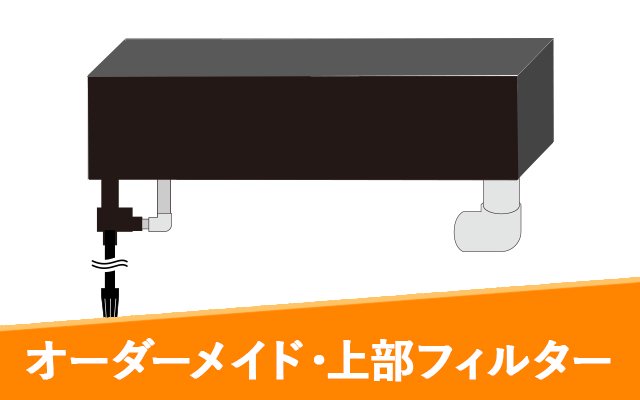 オーダーメイド　上部フィルター W1200×D250×H200mm（ポンプ付き） - オーダーメイド水槽は東京アクアガーデンオンラインショップ