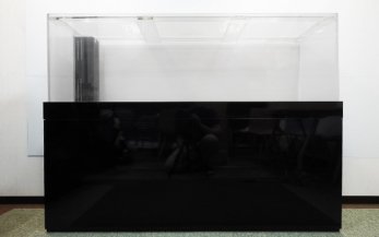 【中古】オーバーフローアクリル水槽4点セット（黒）　W1500×D450×H500mm