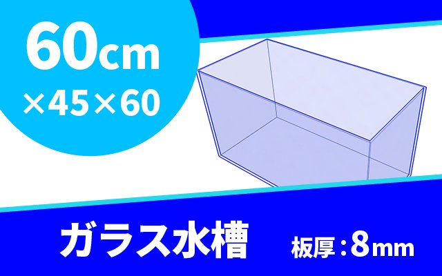 オーダーメイド　ガラス水槽　W600×D450×H600mm　板厚8mm　規格サイズ - オーダーメイド水槽は東京アクアガーデンオンラインショップ