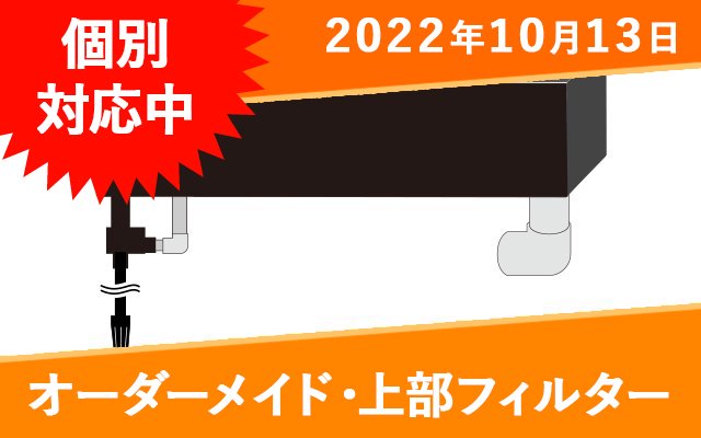 オーダーメイド　上部フィルター　W730×D200×H200mm　間欠式　本体のみ - オーダーメイド水槽は東京アクアガーデンオンラインショップ