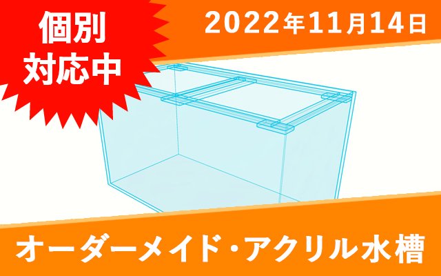 オーダーメイド　アクリル水槽　W450×D270×H200mm　板厚4mm - オーダーメイド水槽は東京アクアガーデンオンラインショップ