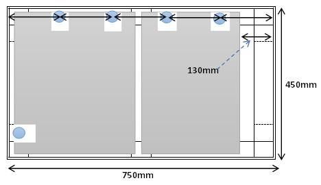 アクリル水槽 オーバーフロー 750mm×450mm×450mm 120×50×50
