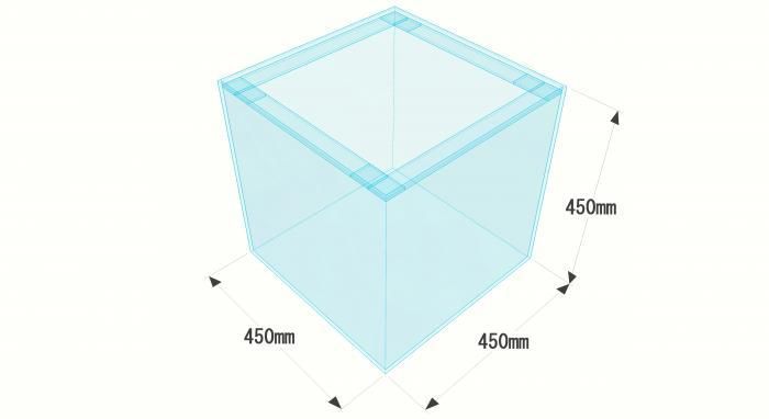 アクリル水槽　W＝450　D＝450　H＝450ご希望の製作は可能です