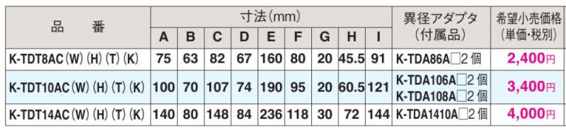 チーズ（異径アダプタ付）　K-TDT（ケース買）【送料無料】 - 空調のことならエアコン部材・空調部材の空調.comエアコンボーイ