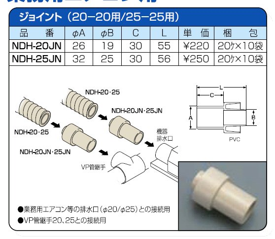 NDH-JN　業務用エアコン用ジョイント - 空調のことならエアコン部材・空調部材の空調.comエアコンボーイ