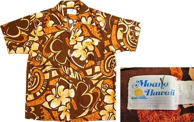 1970年代　moana　 used　ハワイアンシャツ