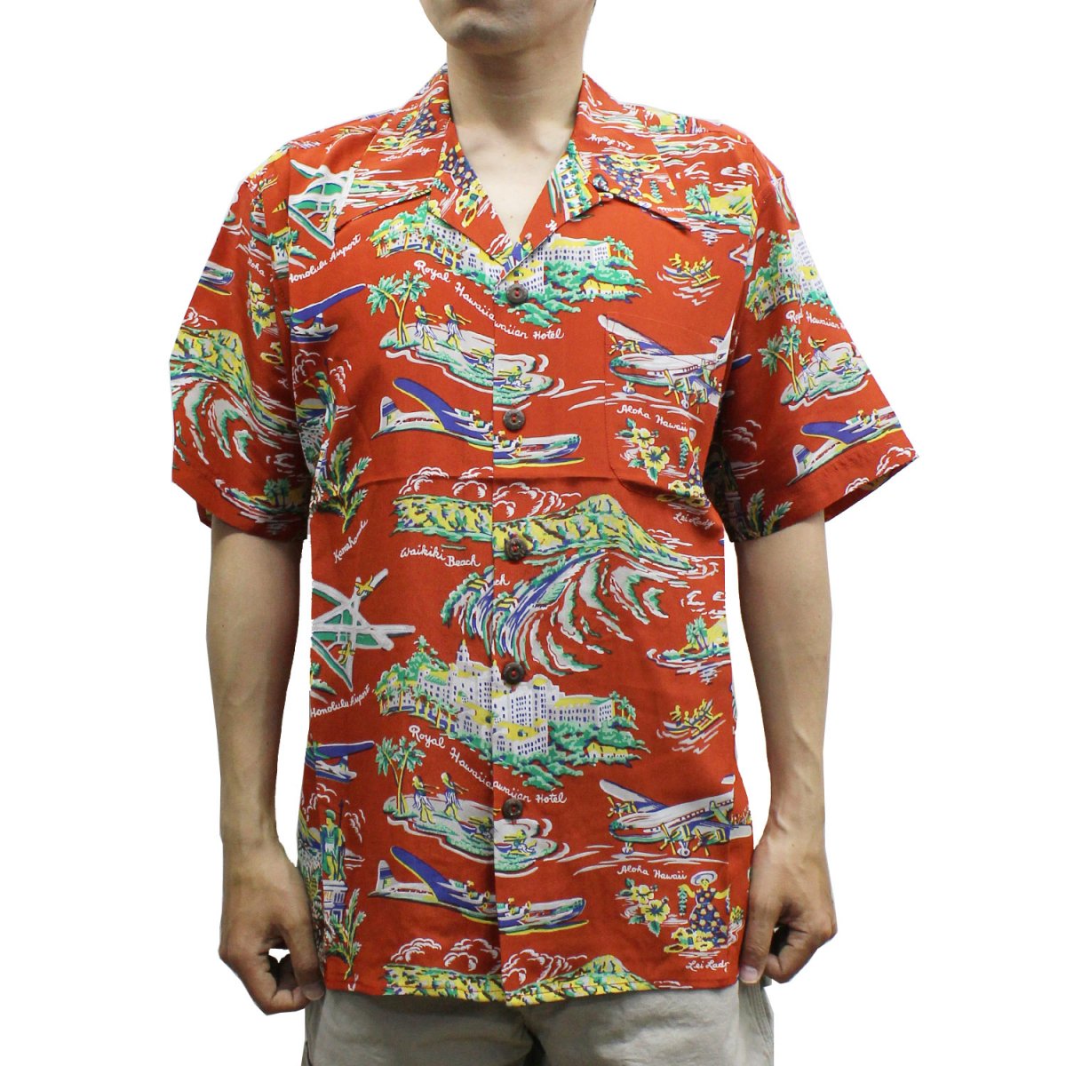 送料無料 Avanti アヴァンティ Vintage-style Silk Aloha Shirt シルク アロハシャツ