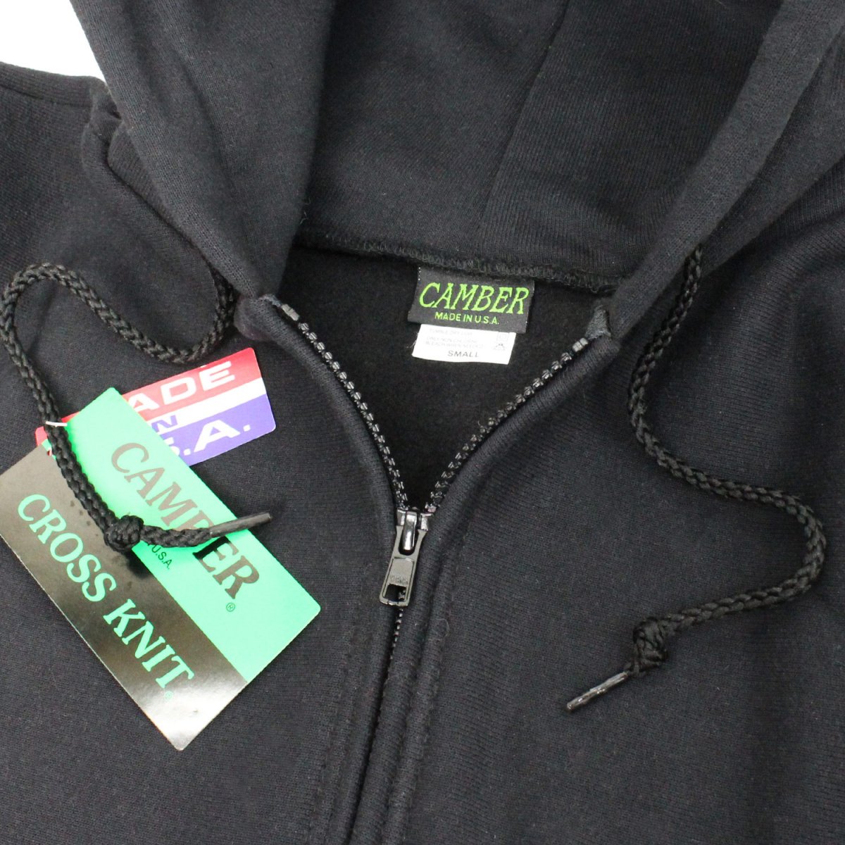 送料無料☆CAMBER / #231 Cross-Knit ZIPPER HOODED (BLACK) - REDWOOD