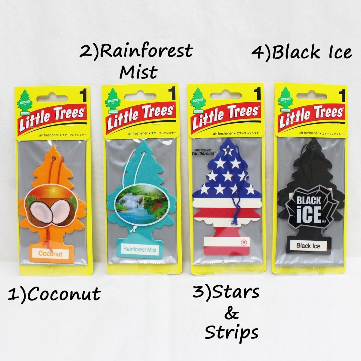 ネコポス便発送対応 12枚まで Little Trees リトルツリー Air Fresheners エアー フレッシュナー 12種類 車やお部屋の芳香剤