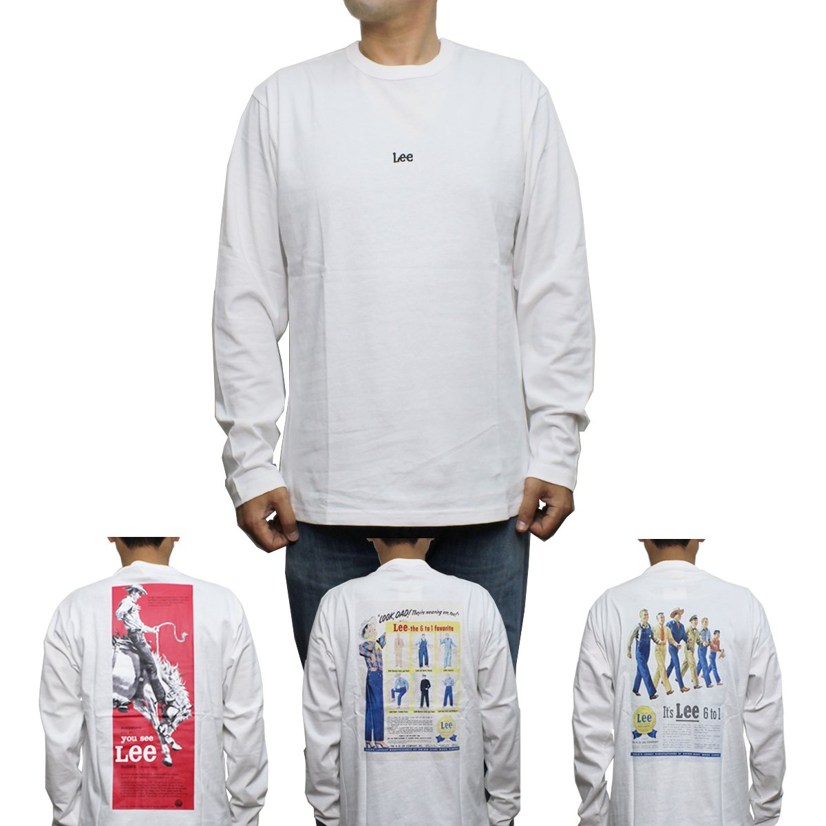 ネコポス便発送対応 Lee リー LT2920 BACK PRINT LONG SLEEVE TEE バッグ プリント 長袖 Tシャツ