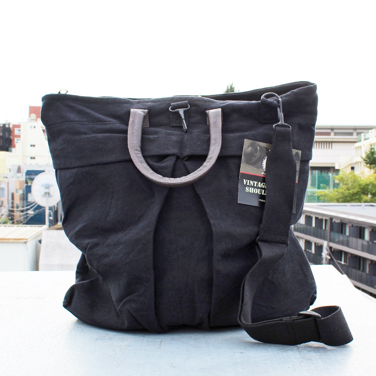 送料無料 ROTHCO ロスコ Vintage Canvas Helmet Bag Dual Leather