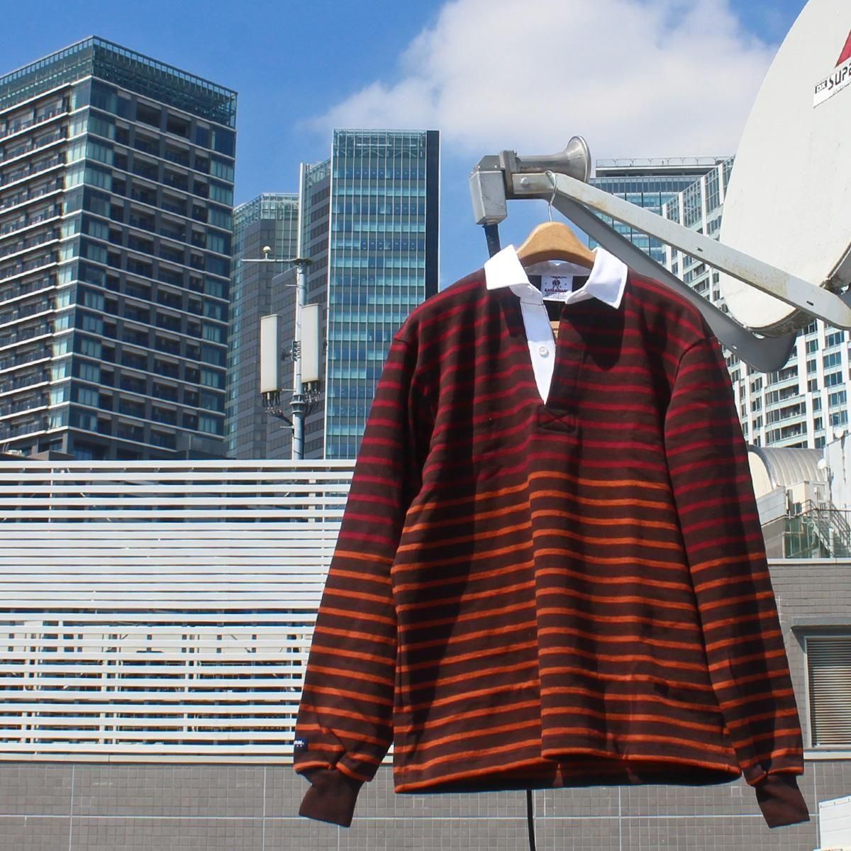 新品、未使用 BARBARIAN バーバリアン RUGBY WEAR 12ozＳ BARBARIAN / バーバリアン BARB002 CLASSIC 12oz RUGBY SHIRT 4inch