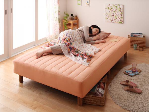 ベッド クイーン 脚付きマットレスベッド 日本製 ポケットコイルマットレスベッド MORE モア グランドタイプ 脚22cm クィーンサイズ 