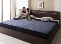 家族で寝られるホテル風モダンデザインベッド【Confianza】コンフィアンサ WK260サイズベッド