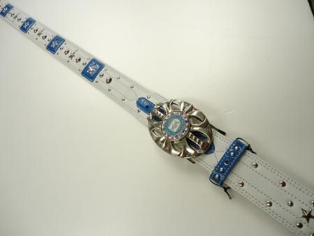 【美品】BELT FACTORY ゴルフ　マーカー付き　ベルト 稀少 BELT FACTORY ゴルフマーカー付き ベルト スワロフスキー