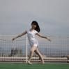 <img class='new_mark_img1' src='https://img.shop-pro.jp/img/new/icons59.gif' style='border:none;display:inline;margin:0px;padding:0px;width:auto;' />Ballerina スポーツワンピース白 Mサイズ4.3ozドライクールファスト ヨガ・フィットネス