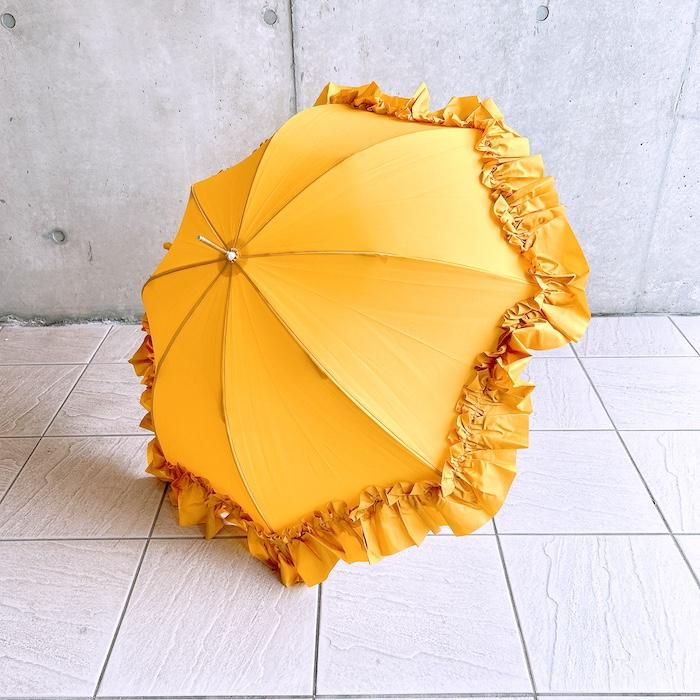 バレエ 傘 イエロー アンブレラ 日傘 LALUICE ラ ルイス フリル