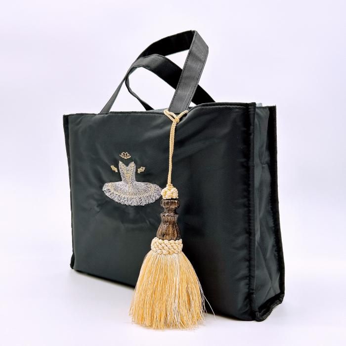 A4 トートバック ブラック バレリーナ バック バレエ レッスン