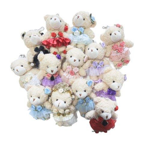 バレエ くま ストラップ 10個セット バレリーナ ぬいぐるみ 人形