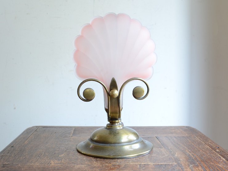 シェル（貝）型ガラスシェード 真鍮テーブルランプ｜アンティーク照明・ランプ｜CHELSEA antique＆decoration（チェルシー）