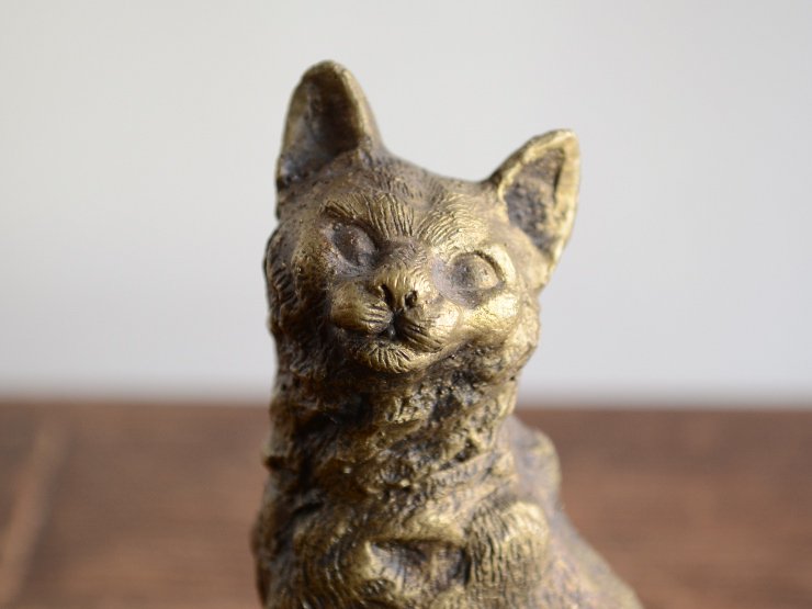 アンティーク 猫モチーフ ブロンズオブジェ（H15cm）｜アンティーク雑貨｜CHELSEA antique＆decoration（チェルシー）