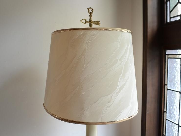 ヴィンテージ 楕円シェード2灯テーブルランプ（H73cm