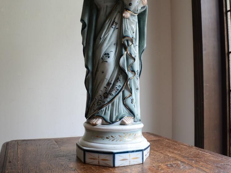 アンティーク雑貨 Maria 1900年代 アンティークマリアモチーフ 陶器オブジェ （H21cm