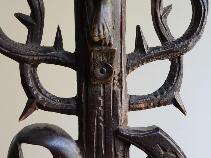 アンティーク 木製クロス（十字架） 卓上オブジェ（H41cm