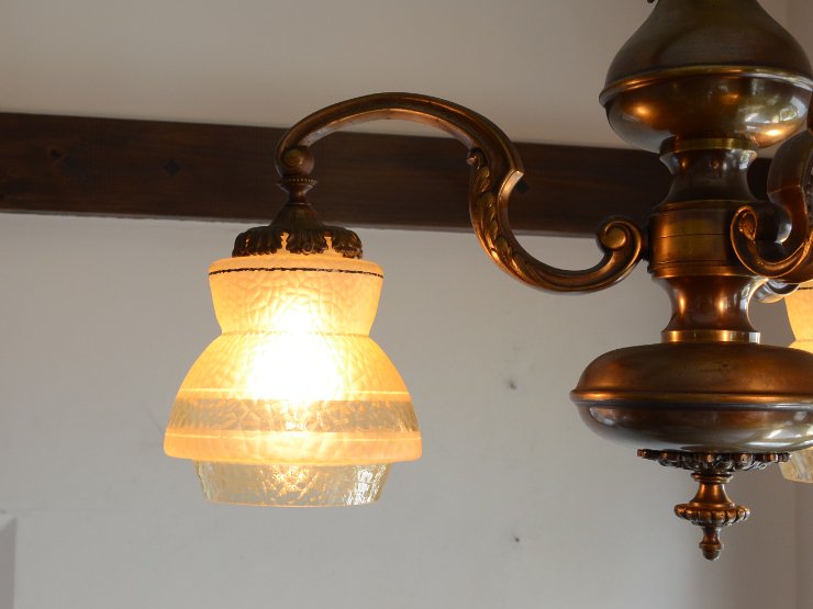 アンティーク ウランガラス 3灯シャンデリア｜アンティーク照明・ランプ｜CHELSEA antique＆decoration（チェルシー）