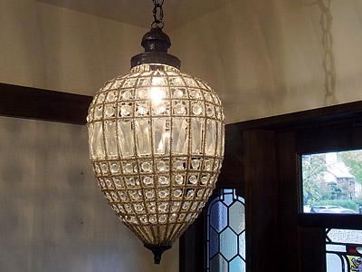 ベルギーアンティーク クリスタルペンダントライト