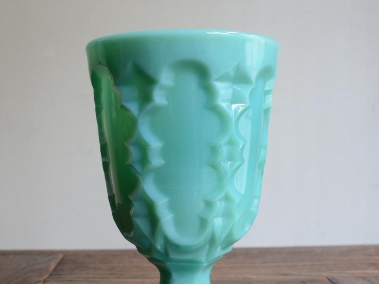 ITALY オパリンガラス フラワーベース（H34.5cm）｜アンティーク