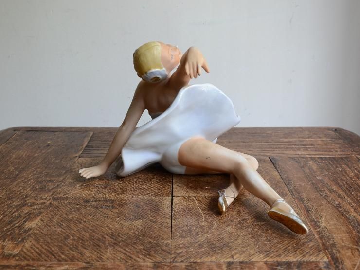 ヴィンテージ バレリーナ モチーフ 陶器オブジェ｜アンティーク