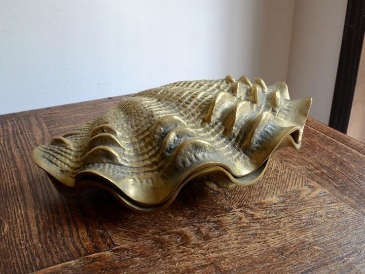 アンティーク シェルモチーフ 真鍮 オブジェ A｜アンティーク