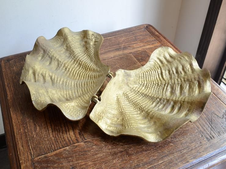 アンティーク シェルモチーフ 真鍮 オブジェ B｜アンティーク雑貨