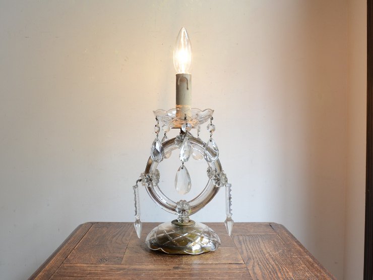 クリスタルガラス テーブルランプ（H36cm※電球含）｜アンティーク照明・ランプ｜CHELSEA antique＆decoration（チェルシー）
