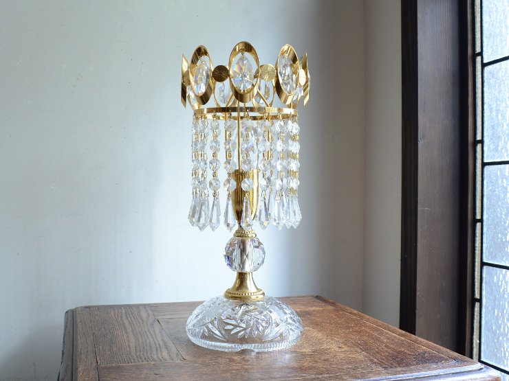 ヴィンテージ クリスタルガラス テーブルランプ｜アンティーク照明・ランプ｜CHELSEA antique＆decoration（チェルシー）