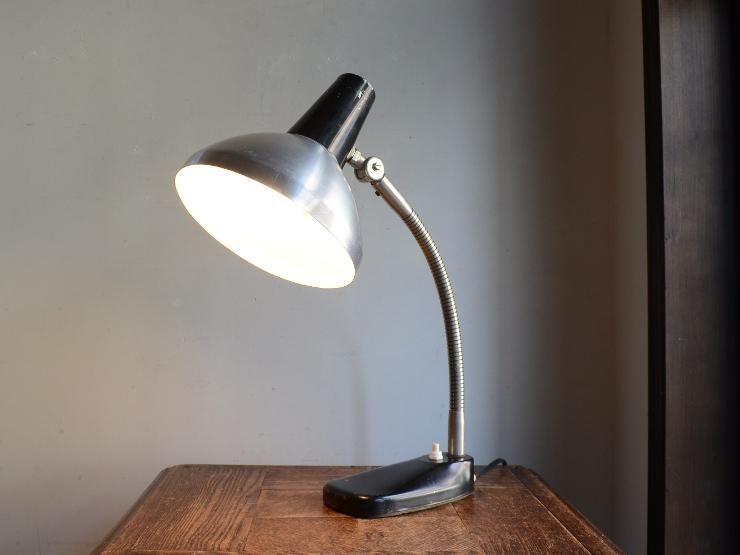 デスクライト　レトロ　ヴィンテージ デスクライト ブラック 黒 ヴィンテージ レトロ 半円 お洒落